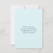 Funny Nursing Superheld Gezegde Dank u Kaart (Achterkant)