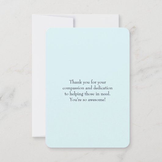 Funny Nursing Superheld Gezegde Dank u Kaart (Achterkant)