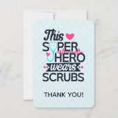 Funny Nursing Superheld Gezegde Dank u Kaart (Voorkant)