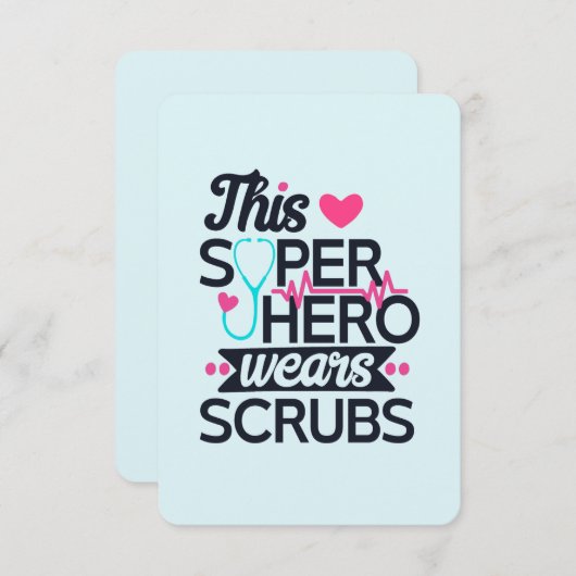 Funny Nursing Superheld Gezegde Dank u Kaart (Voorkant / Achterkant)