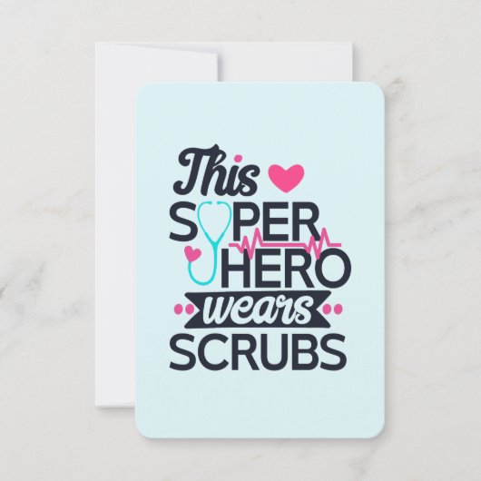Funny Nursing Superheld Gezegde Dank u Kaart (Voorkant)