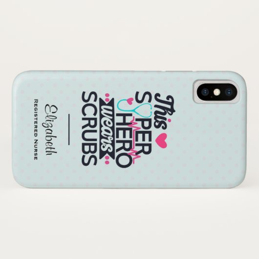 Funny Nursing Superheld Gezegde Typografie Case-Mate iPhone Case (Achterkant (horizontaal))