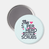 Funny Nursing Superheld Gezegde Typografie Magneet (Voorkant / Achterkant)