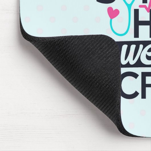 Funny Nursing Superheld Gezegde Typografie Muismat (Hoek)