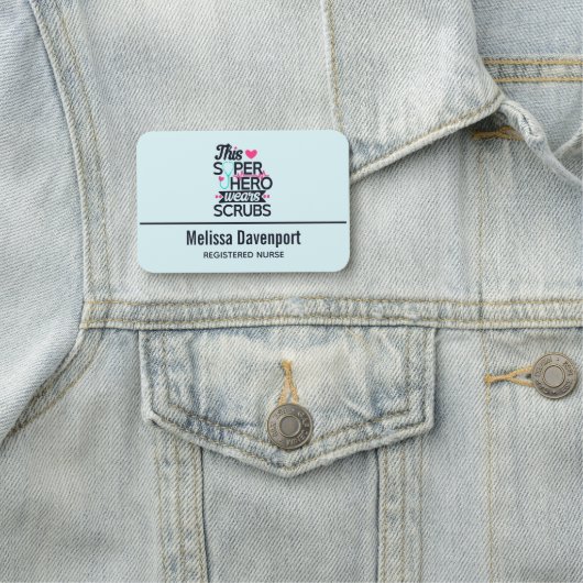 Funny Nursing Superheld Gezegde Typografie Naamplaatje (In situ)