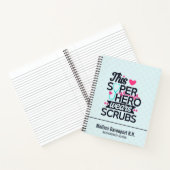 Funny Nursing Superheld Gezegde Typografie Notitieboek (Binnen)