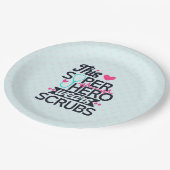 Funny Nursing Superheld Gezegde Typografie Papieren Bordje (Gekanteld)