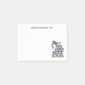 Funny Nursing Superheld Gezegde Typografie Post-it® Notes (Voorkant)