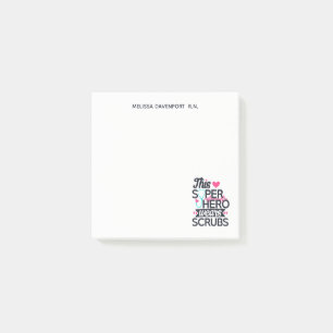 Funny Nursing Superheld Gezegde Typografie Post-it® Notes