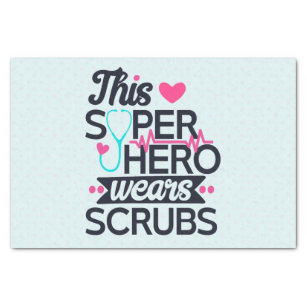 Funny Nursing Superheld Gezegde Typografie Tissuepapier