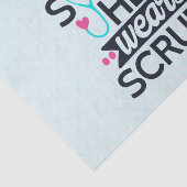 Funny Nursing Superheld Gezegde Typografie Tissuepapier (Detail)