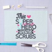 Funny Nursing Superheld Gezegde Typografie Tissuepapier (Craft)