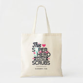 Funny Nursing Superheld Gezegde Typografie Tote Bag (Voorkant)