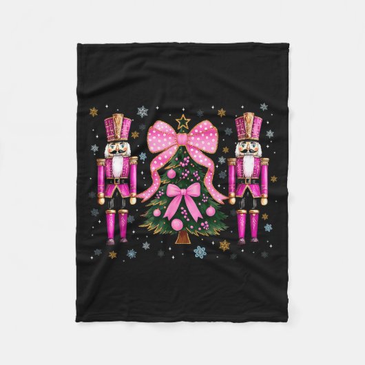 Funny Nutcracker Christmas Tree Christmas Xmas Wom Fleece Deken (Voorkant)