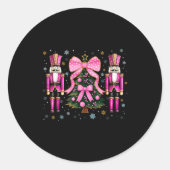 Funny Nutcracker Christmas Tree Christmas Xmas Wom Ronde Sticker (Voorkant)