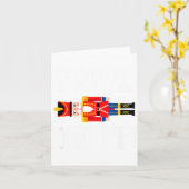 Funny Nutcracker Fritz Did It Clara Christmas Ball Kaart (Gele Bloem)