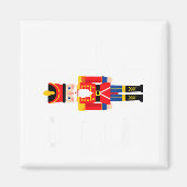 Funny Nutcracker Fritz Did It Clara Christmas Ball Magneet (Voorkant)