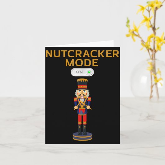 Funny Nutcracker Shirt Christmas Nutcracker Mode O Kaart (Gele Bloem)