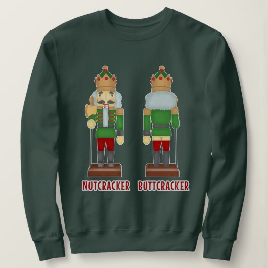 Funny Nutcracker Xmas Humor Ugly KerstSweater Trui (Design voorkant)