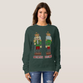 Funny Nutcracker Xmas Humor Ugly KerstSweater Trui (Voorkant volledig)