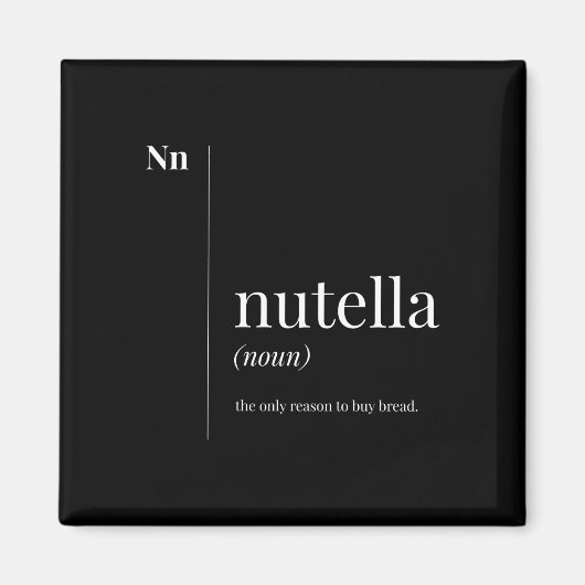 Funny Nutella Definition Magneet (Voorkant)