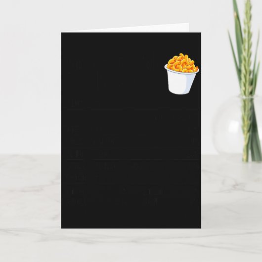 Funny Nutrition Facts Thanksgiving Apparel Macaron Kaart (Voorkant)