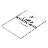 Funny Nutritionist Black & White Quote Notitieboek (Linkerzijde)