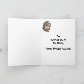Funny, Nutty Husband Birthday Squirrel Card Kaart (Binnen)