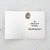 Funny, Nutty Sister Birthday Squirrel Card Kaart (Binnen)