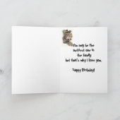 Funny, Nutty Sweetheart Birthday Squirrel Card Kaart (Binnen)