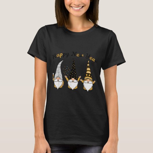 Funny Nye Gnome Shirts For Women, Happy New Year 2 (Voorkant)