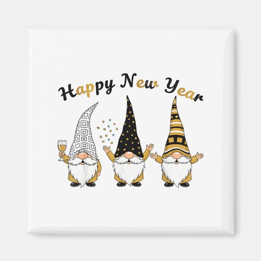 Funny Nye Gnome Shirts For Women, Happy New Year 2 Magneet (Voorkant)
