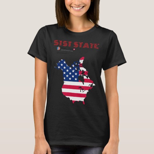 Funny O Canada 51st State Trump Canada Meme Amerik T-shirt (Voorkant)