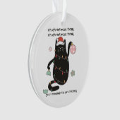 Funny O kerstboom kat Humor Ornament (voorkant)