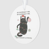 Funny O kerstboom kat Humor Ornament (voorkant)