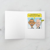 Funny Obama and Biden Farewell Birthday Card Kaart (Binnen)