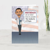 Funny Obama Audacity of Hope Birthday Kaart (Voorkant)