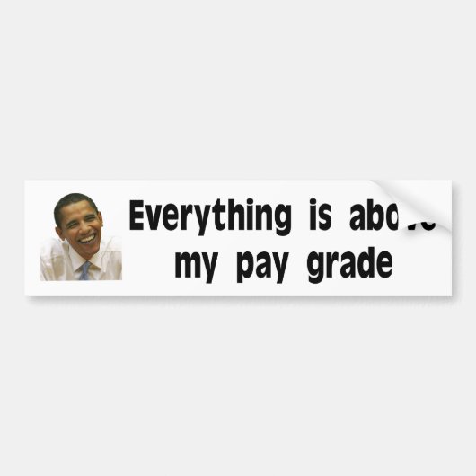 Funny Obama Bumpersticker (Voorkant)