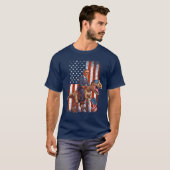 Funny Obama Riding TRex Patriotic and Sarcastic US T-shirt (Voorkant volledig)