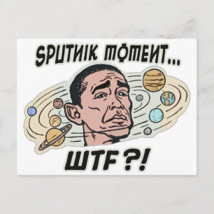 Funny Obama Sputnik Moment Briefkaart