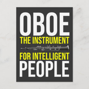 Funny Oboe Player Intelligent Musician Humor Briefkaart