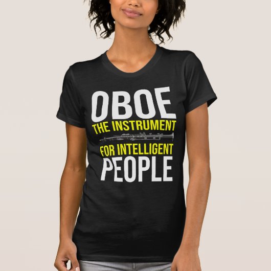 Funny Oboe Player Intelligent Musician Humor T-shirt (Voorkant)