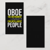 Funny Oboe Player Intelligent Musician Humor Visitekaartje (Voorkant / Achterkant)