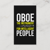 Funny Oboe Player Intelligent Musician Humor Visitekaartje (Voorkant)