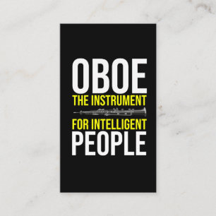 Funny Oboe Player Intelligent Musician Humor Visitekaartje