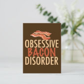 Funny Obsessief Bacon Disorder Briefkaart (Staand voorkant)