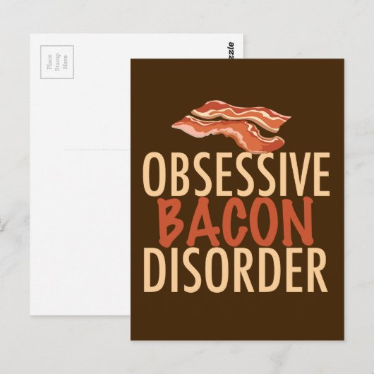 Funny Obsessief Bacon Disorder Briefkaart (Voorkant / Achterkant)
