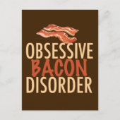 Funny Obsessief Bacon Disorder Briefkaart (Voorkant)