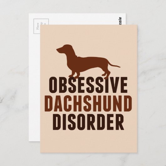 Funny Obsessief Dachshund Disorder Briefkaart (Voorkant / Achterkant)