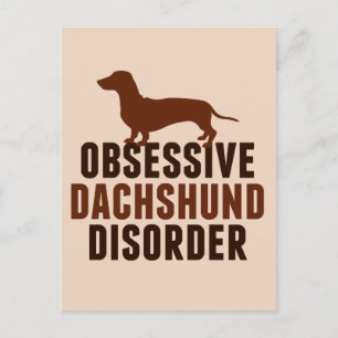 Funny Obsessief Dachshund Disorder Briefkaart